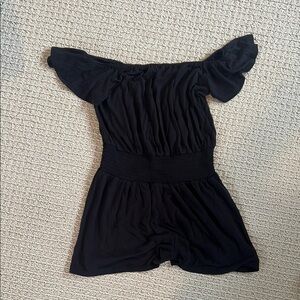 Women’s Black Off-Shoulder Romper